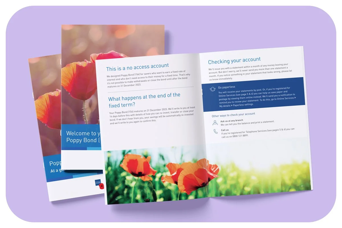 charity partnership with the Royal British Legion Poppy saver