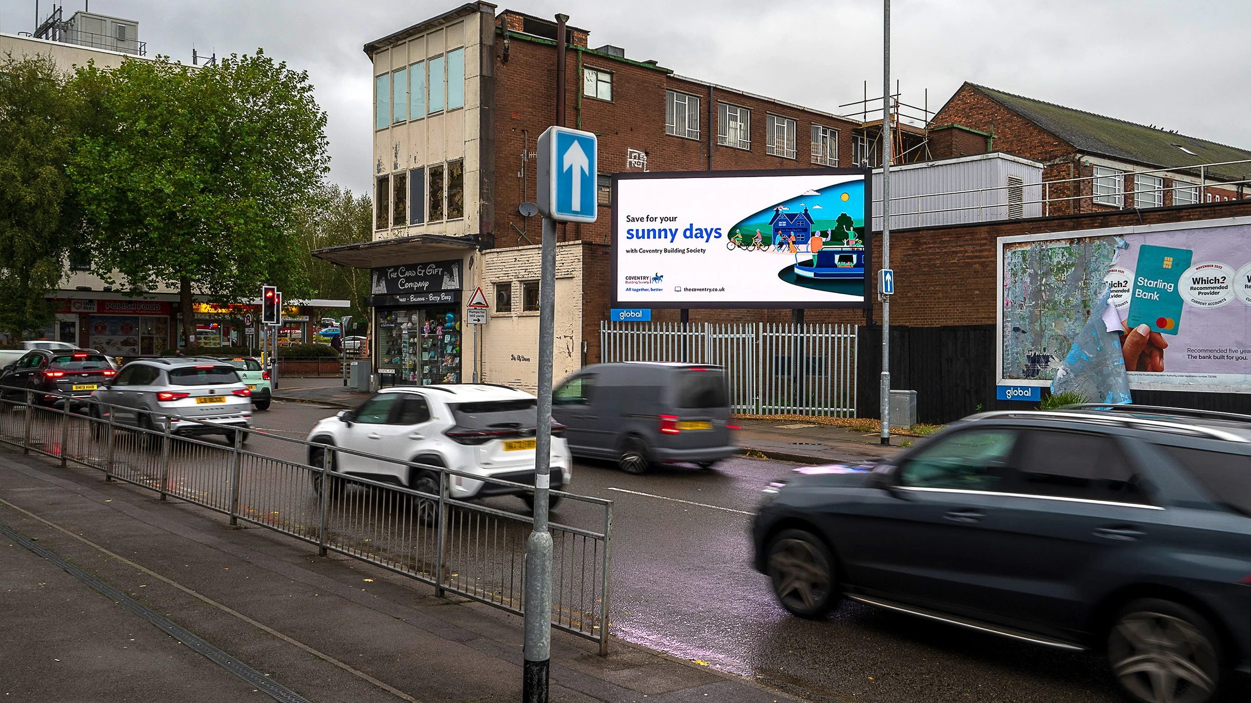Coventry Building Society - Sunny days Campaign billboards and social posts