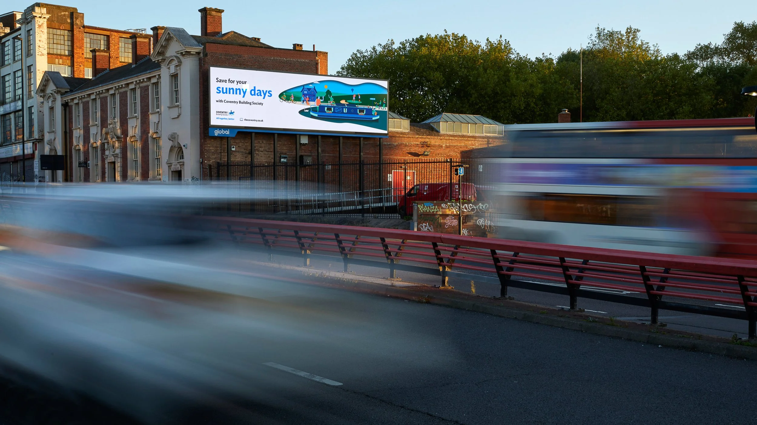 Coventry Building Society - Sunny days Campaign billboards and social posts