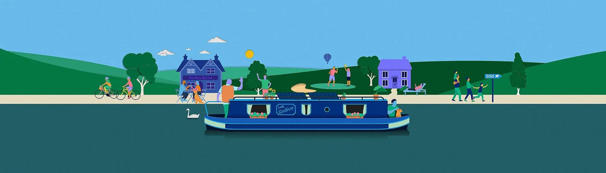 Coventry Building Society - Sunny days Campaign final illustrations