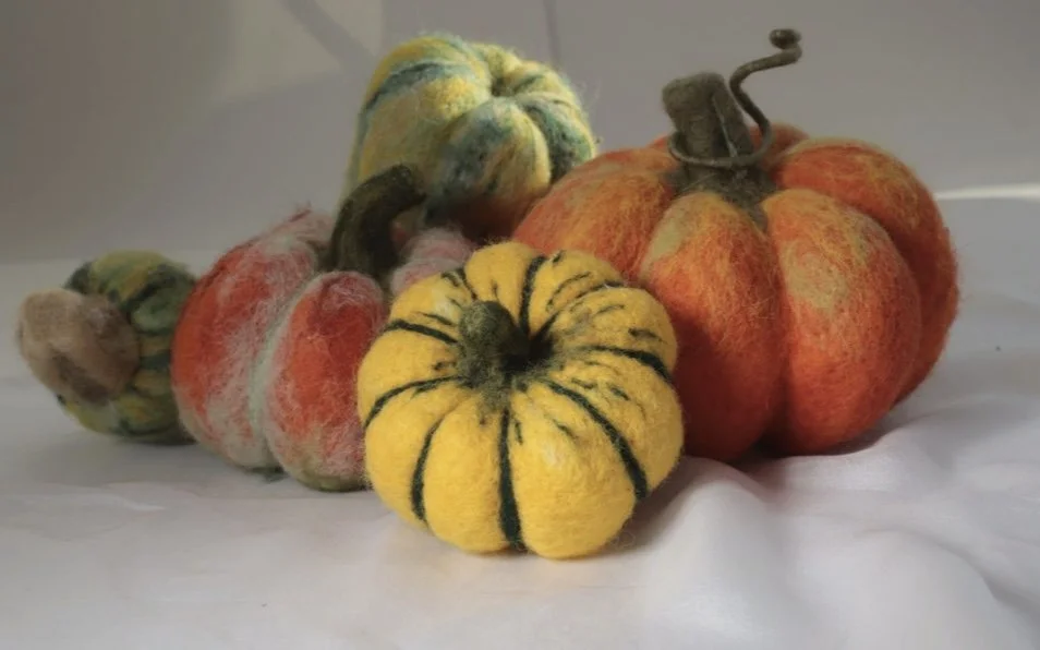 Felted Pumpkins with Aubreigh