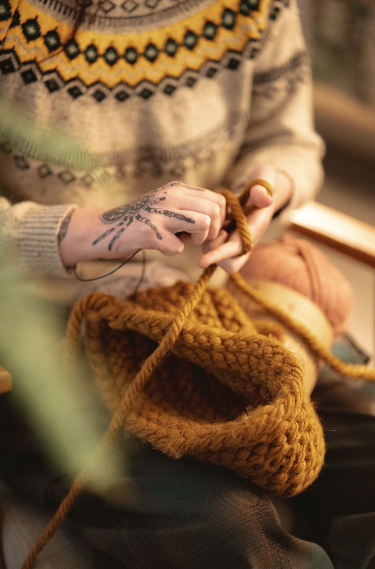 Toothpick Knit and Crochet Circle 