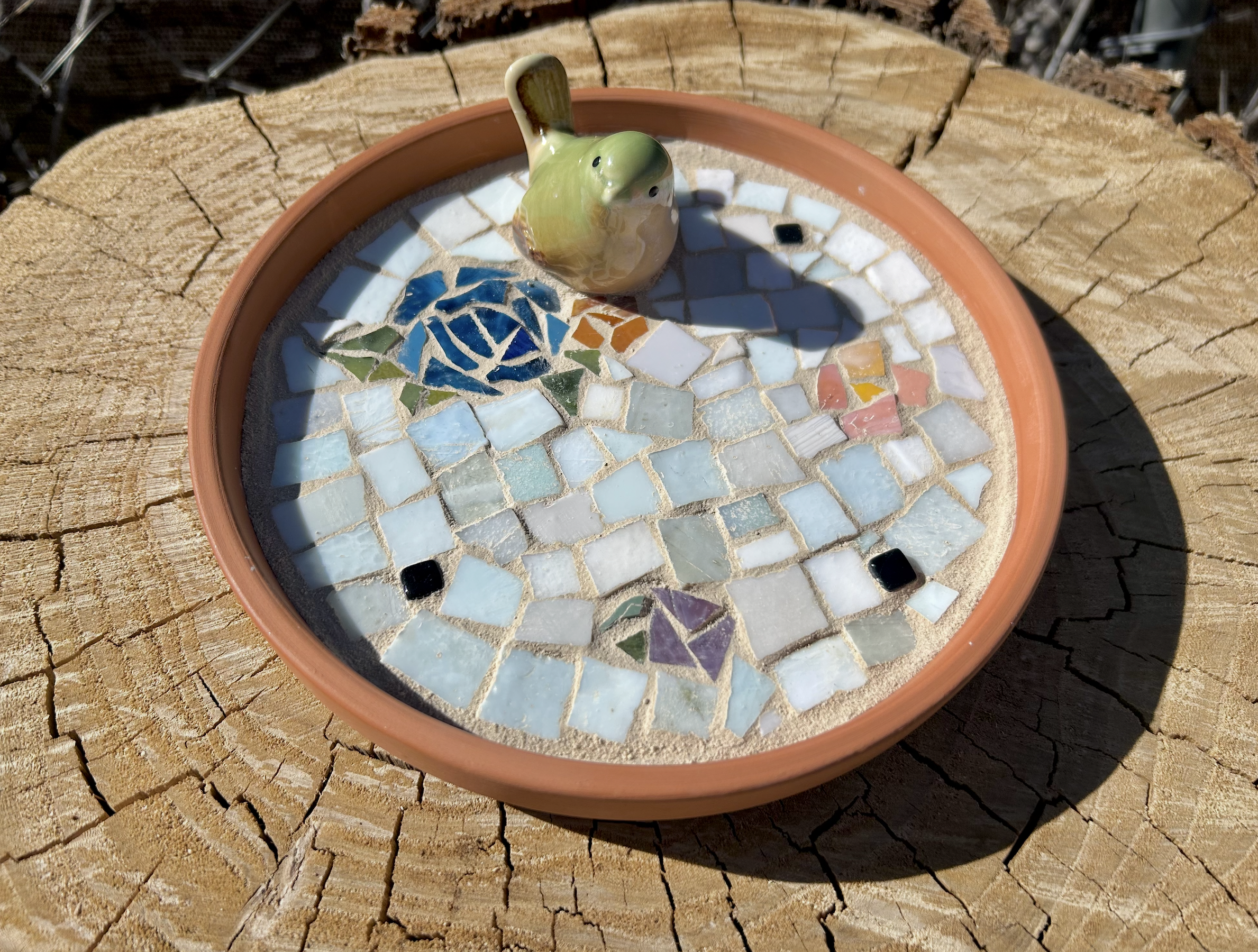 Mosaic Bird Bath Workshop
