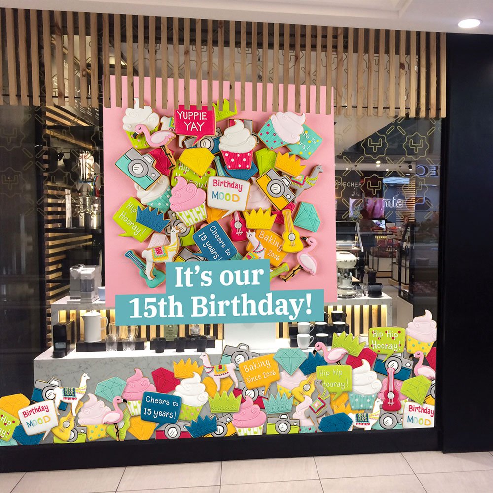 15th Birthday Window Display