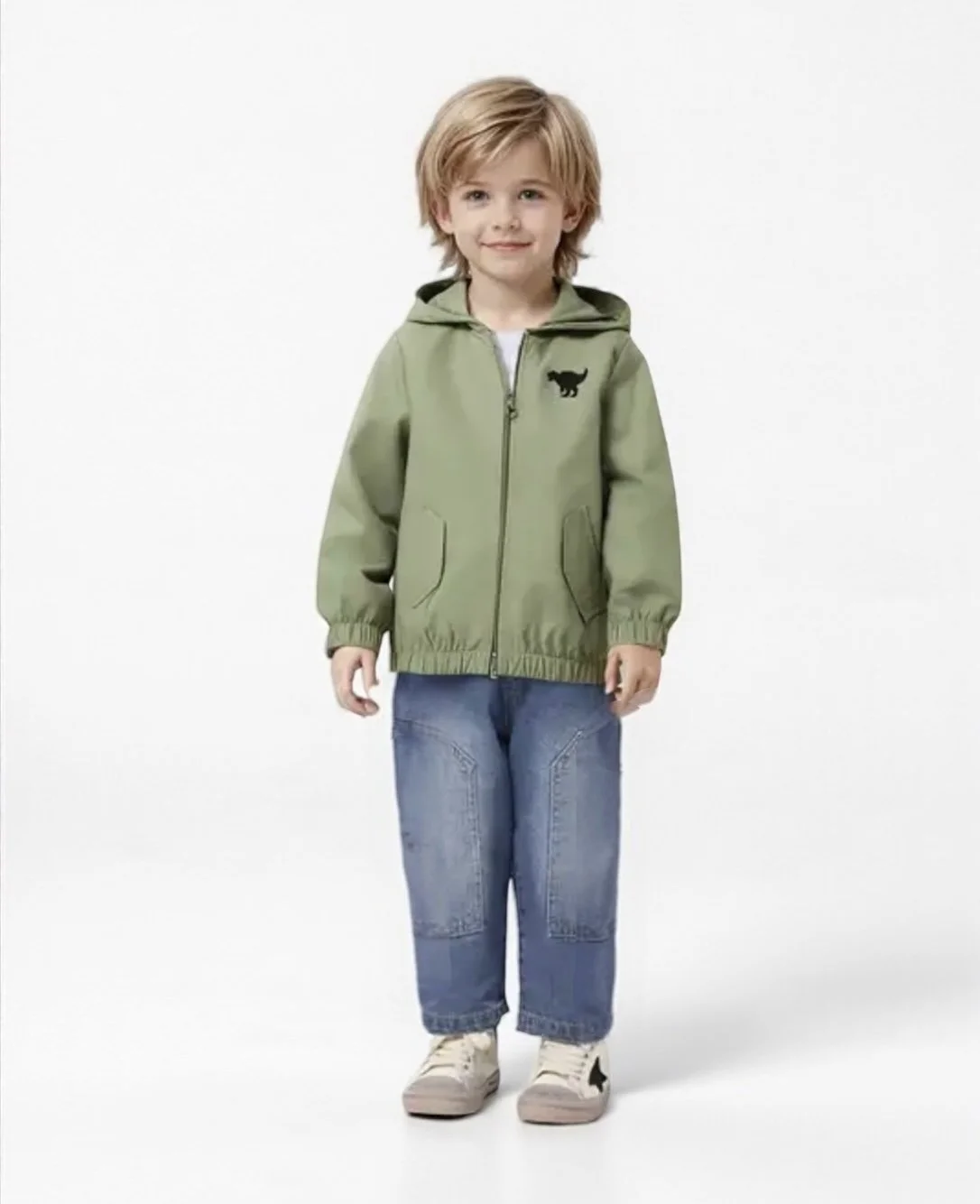 Dinosaur Windbreaker- Olive Green