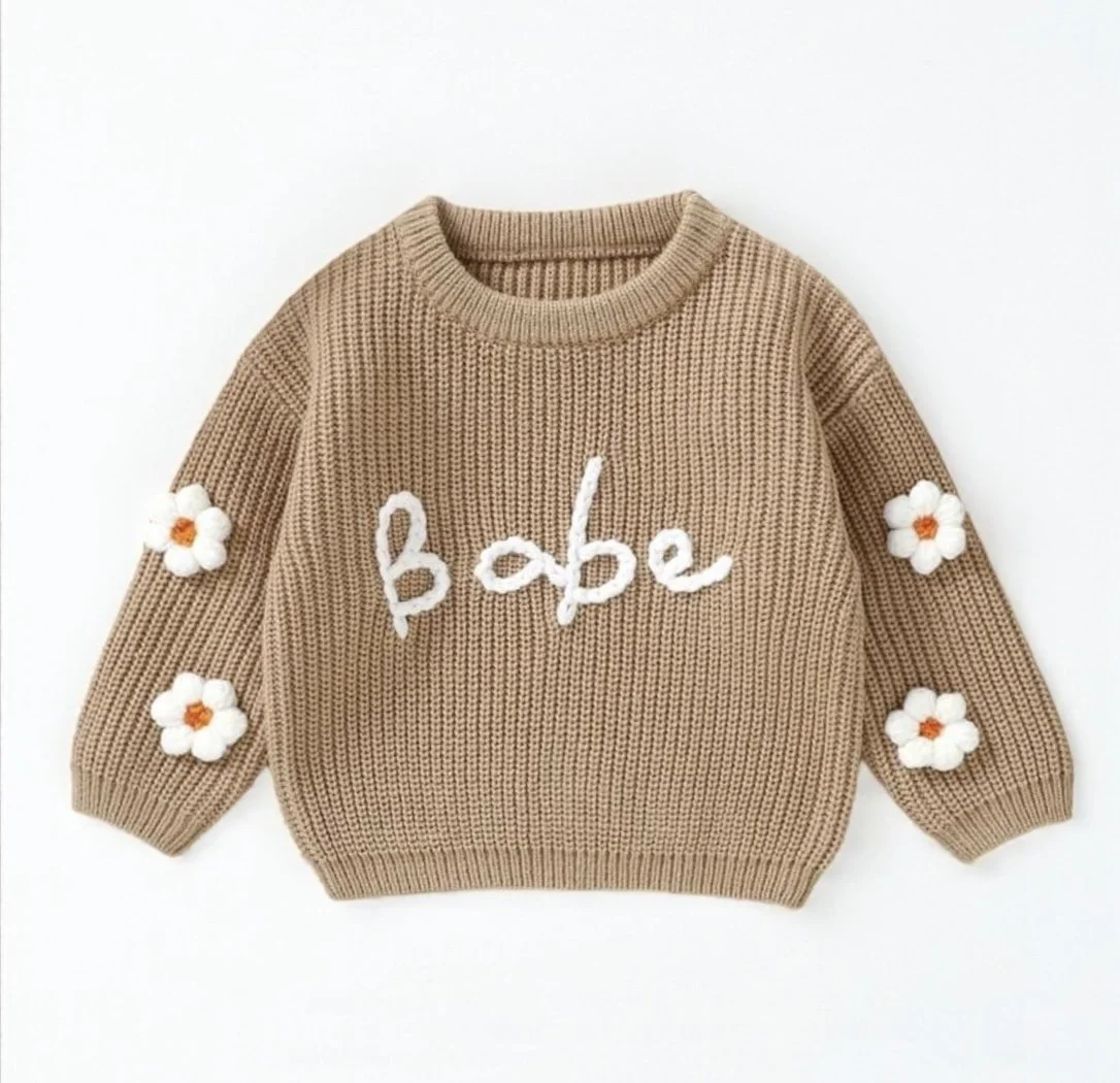 Whittle Flower Baby Sweater