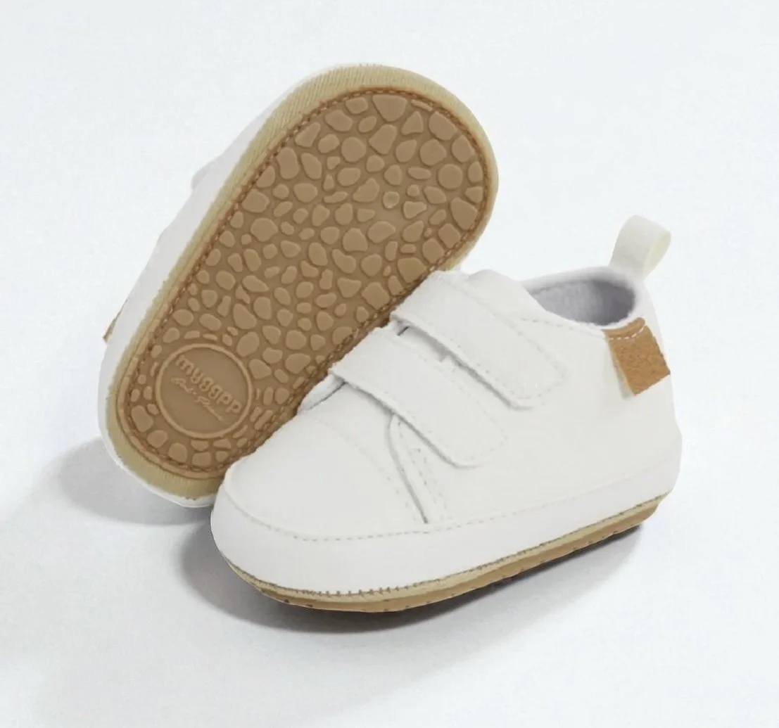 Unisex Velco Baby Shoes- Beige