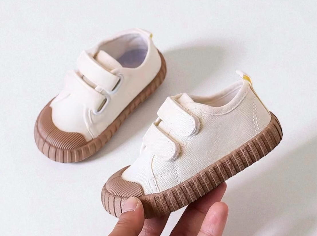 Velcro Strap Shoes- Taupe