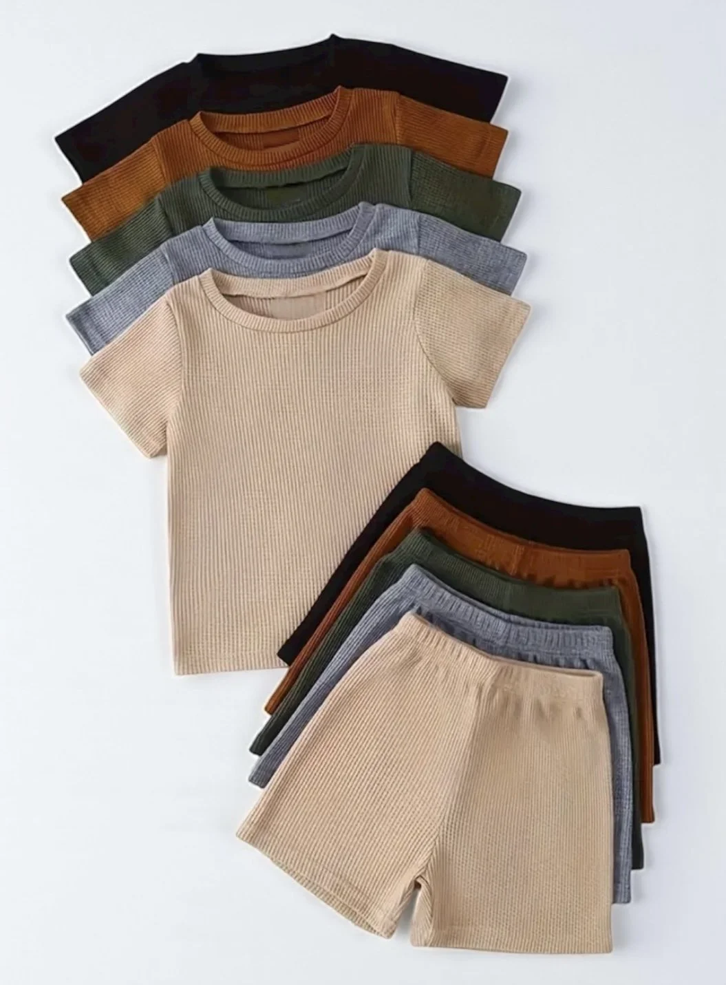 Waffle Knit Matching Outfit- Boy's