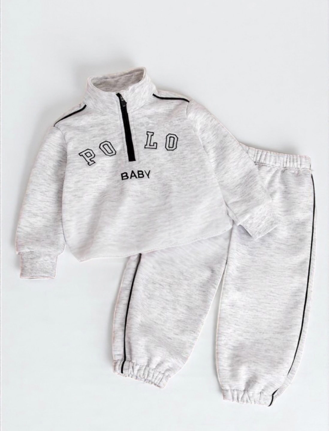 Polo Baby Outfit-Gray