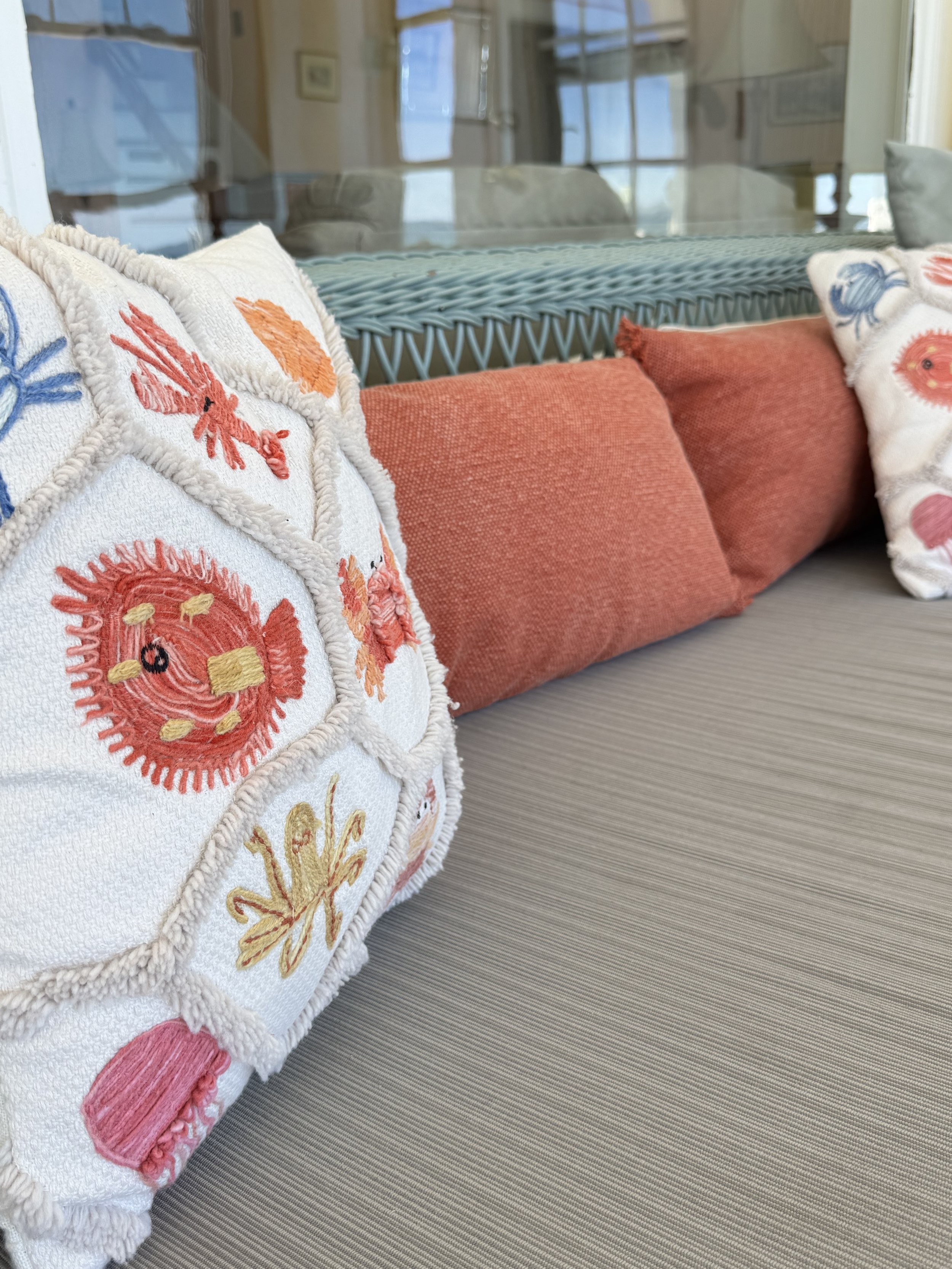 The sun room is the perfect place to relax. 
