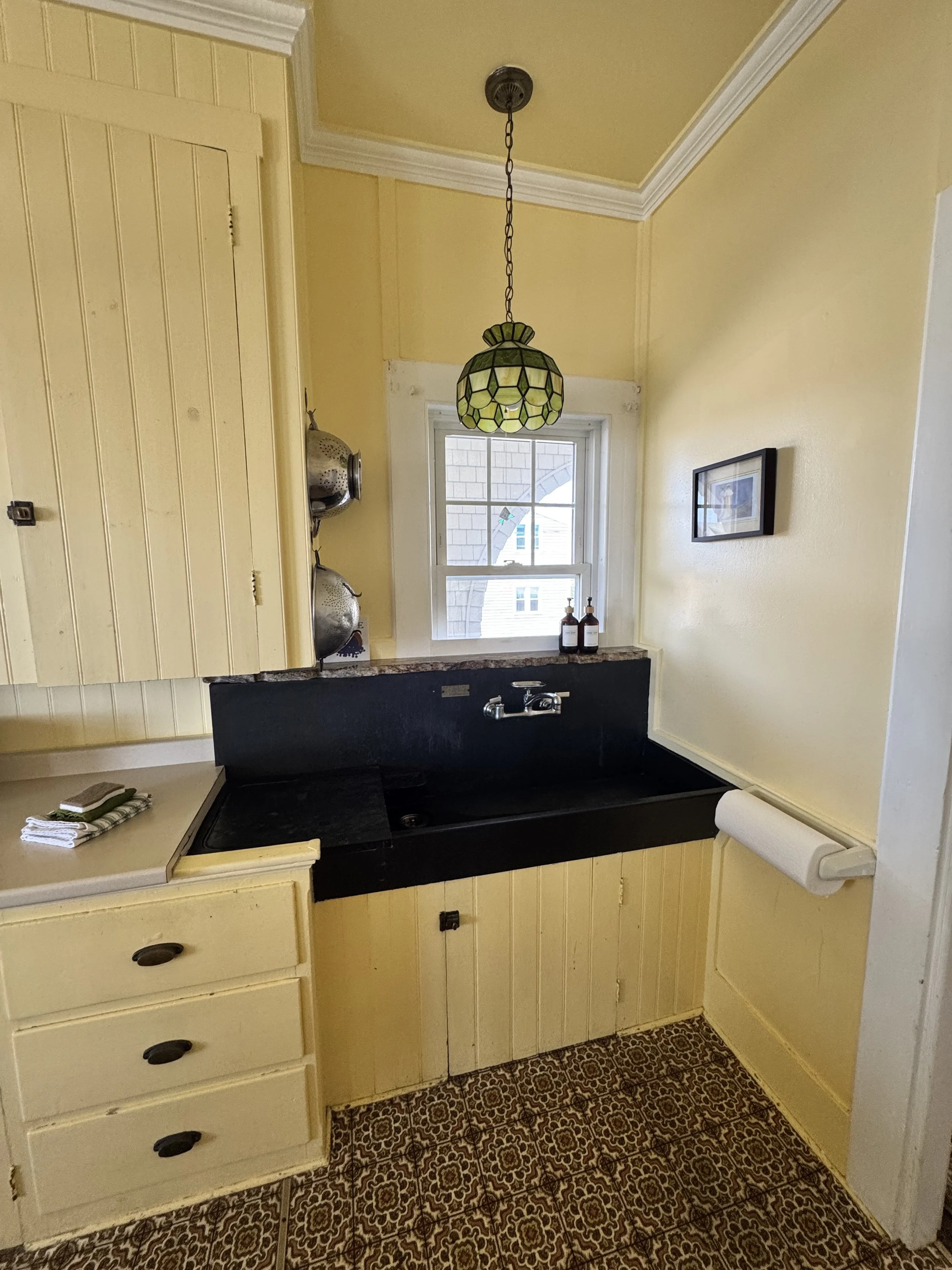 Original slate sink.