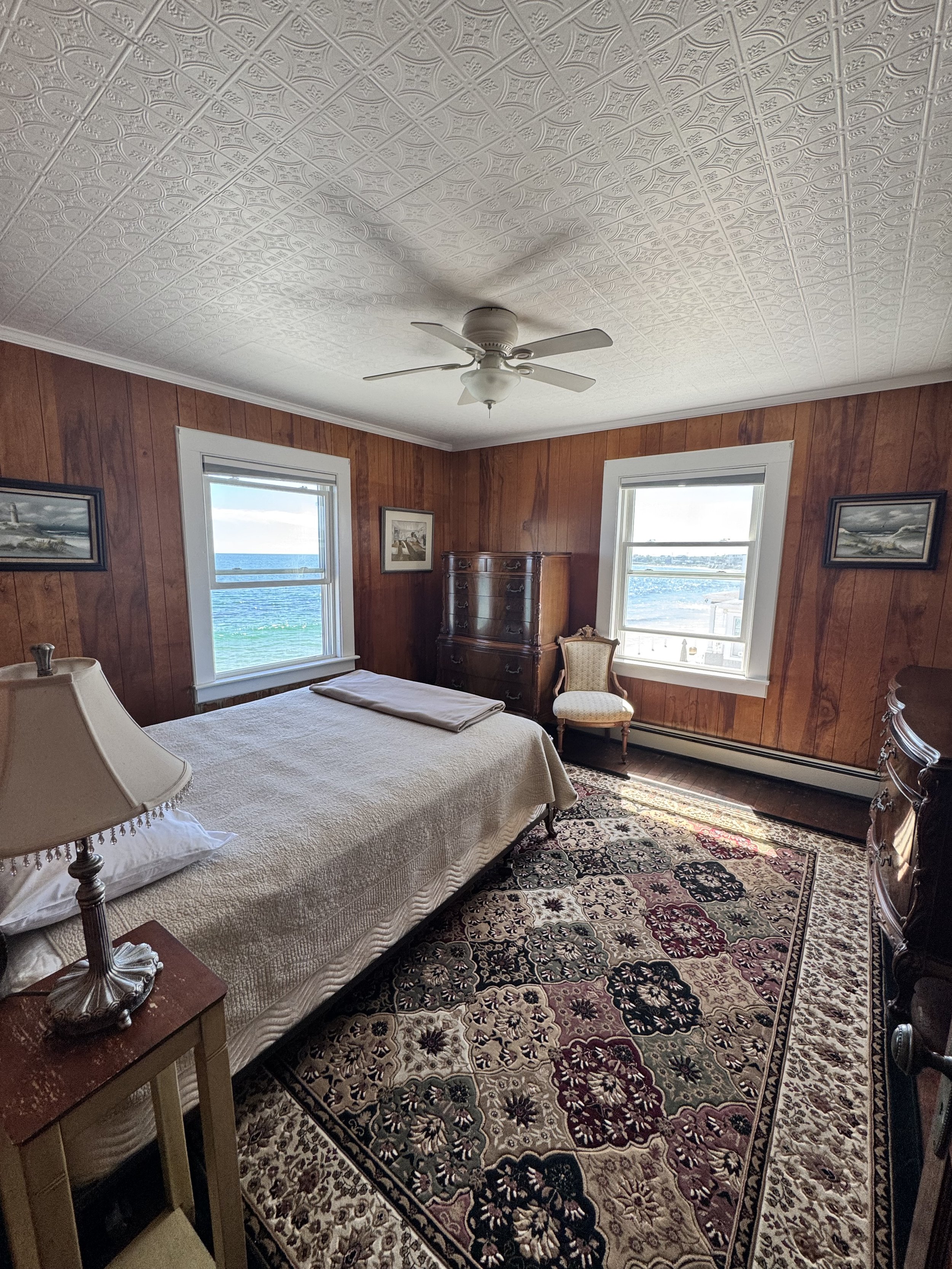 Bedroom #5: Features a queen bed and ocean views. 