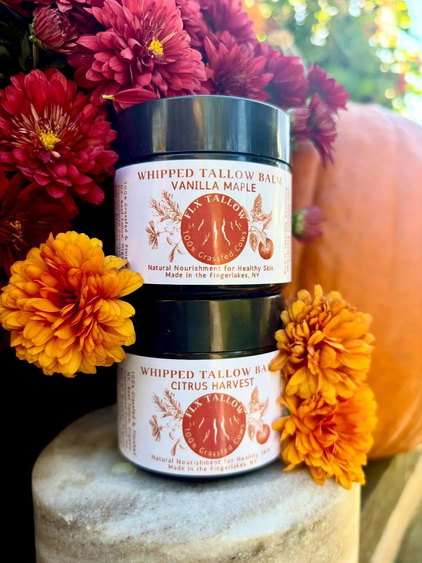 🍁 Hello, October! 🍁

We&rsquo;re welcoming the new month with two cozy, limited-edition fall tallow balms ✨

🍊 Citrus Harvest &ndash; a soft, mellow blend of citrus and spice that&rsquo;s soothing, grounding, and fresh.
🍂 Vanilla Maple &ndash; wa