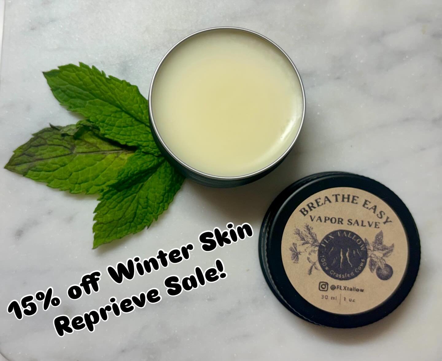 Thank you for being part of the FLX Tallow community 🤍 I&rsquo;m so grateful for your support of this small, family-run business.

To help you through this stretch of bitter Finger Lakes winter, enjoy 15% off the entire shop from Wednesday 2/4 throu