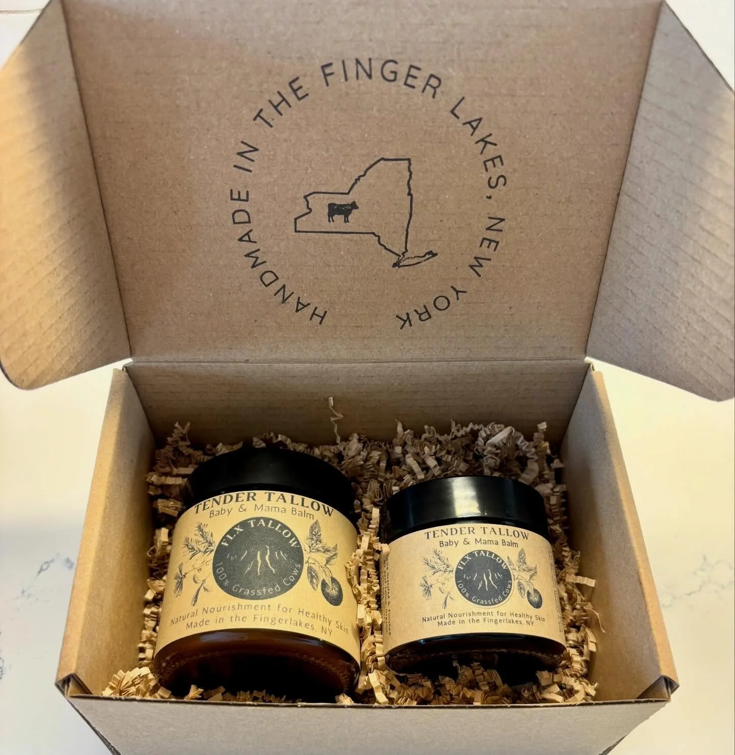Today&rsquo;s shipments included something really special to me 💛

My Tender Tallow (Baby + Mama Balm) is what I recommend to my most sensitive clients &mdash; babies, mamas, and anyone with skin that needs serious support.

And don&rsquo;t get too 