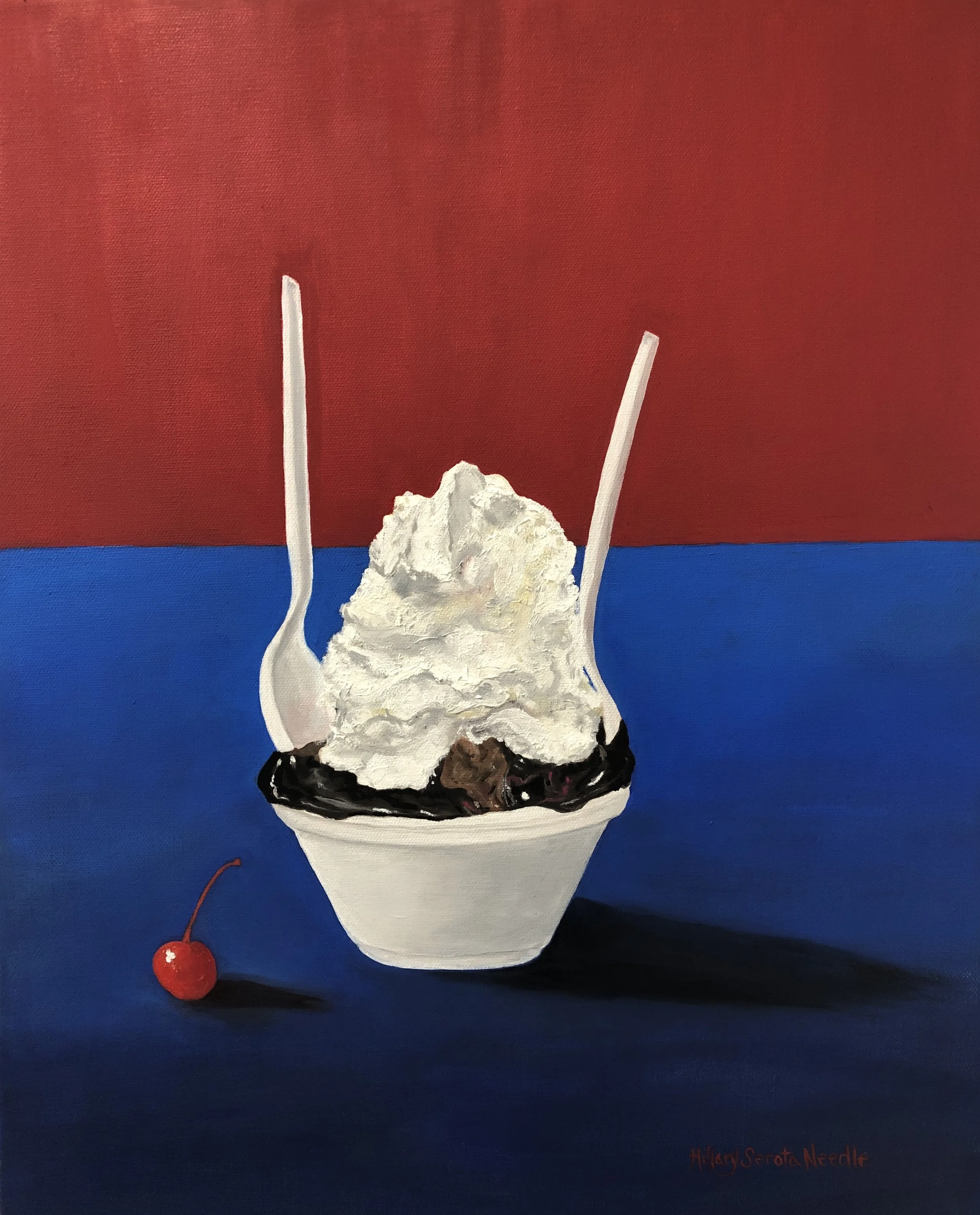 Cherry on the Side, 20x20, oil on canvas, private collection