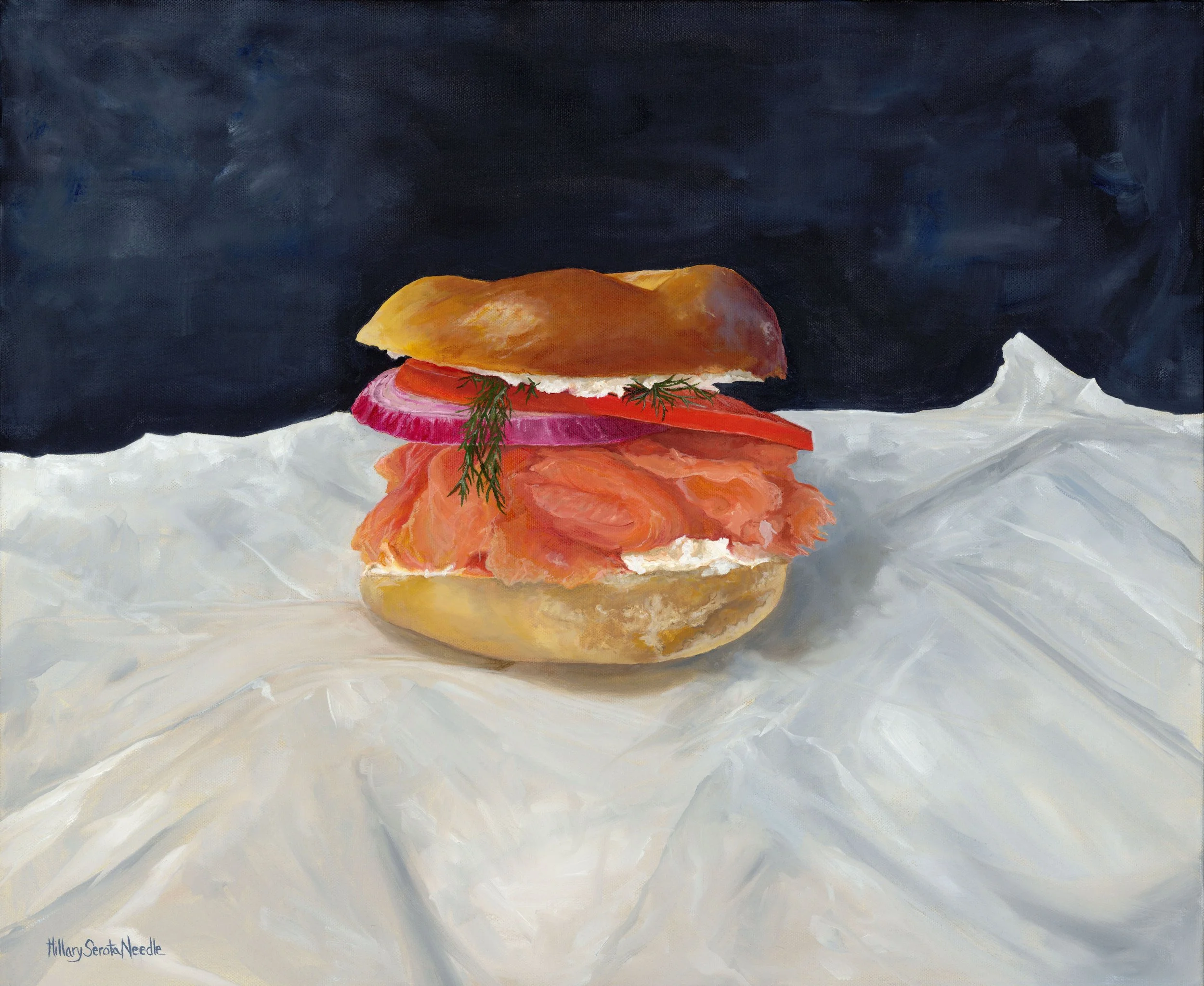 The Big Bagel, 20x24, oil on canvas