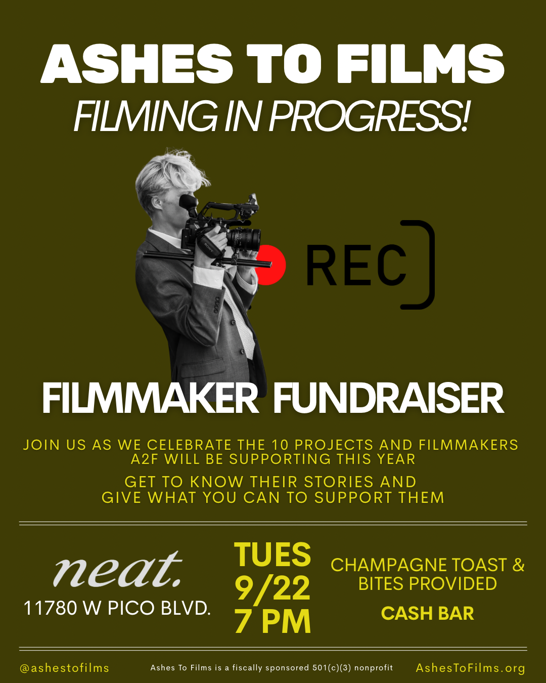 Ashes To Films Filmmaker Fundraiser