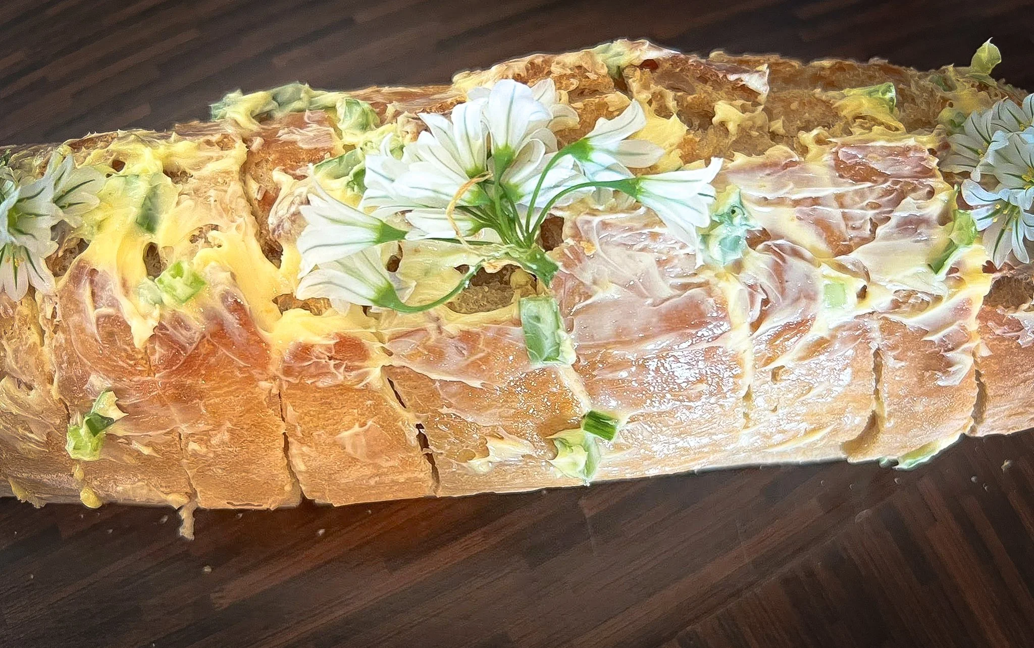 Wild Garlic Sourdough Baguette