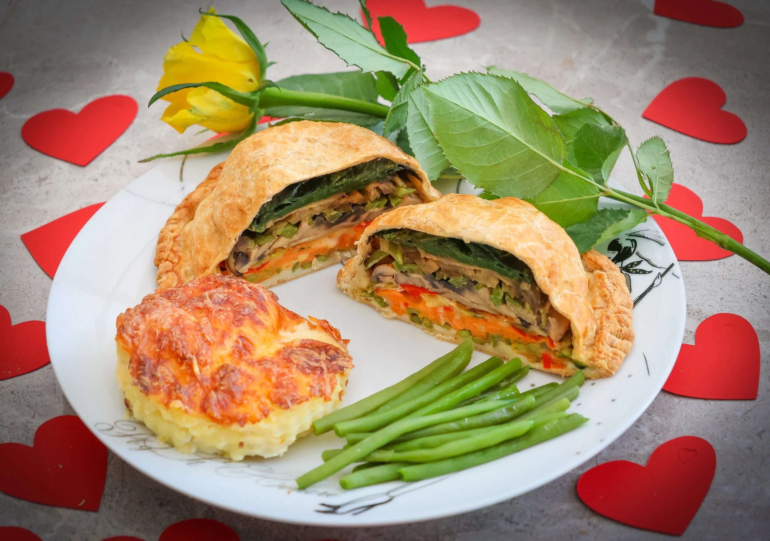 Valentines Vegetable Pihtivier  Meal