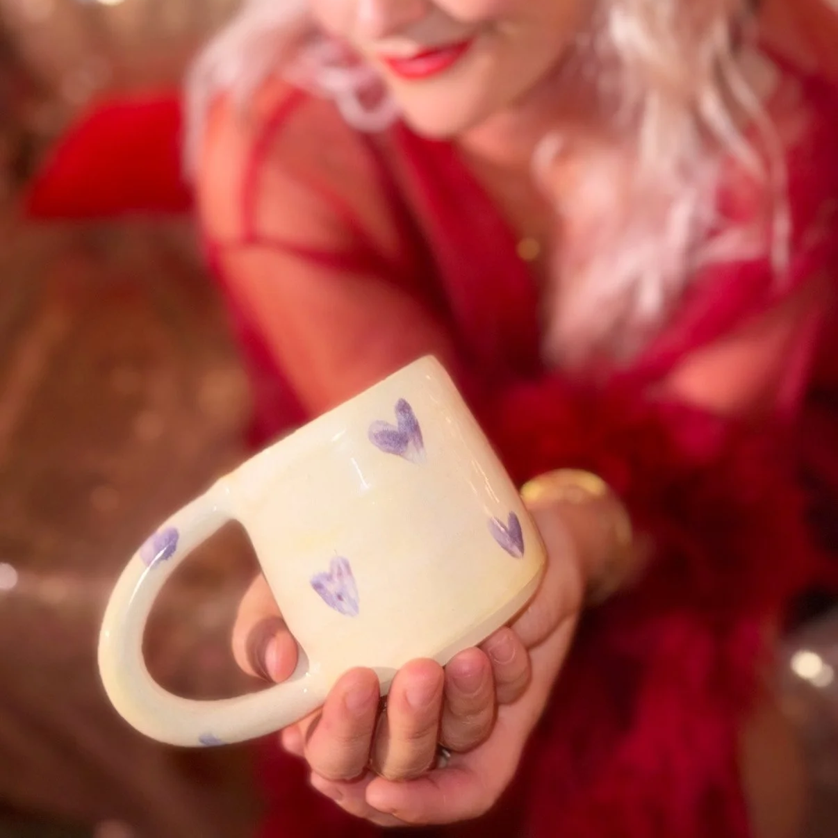 Purple Hearts Mug
