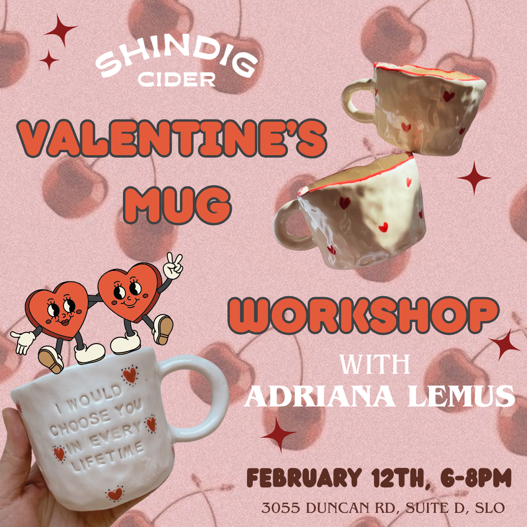 Valentine's Day Mug Workshop at Shindig Cider