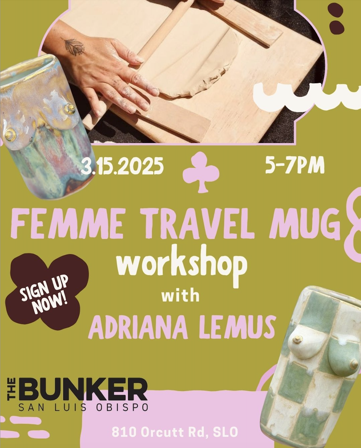 Ceramic Femme Travel Tumbler Workshop