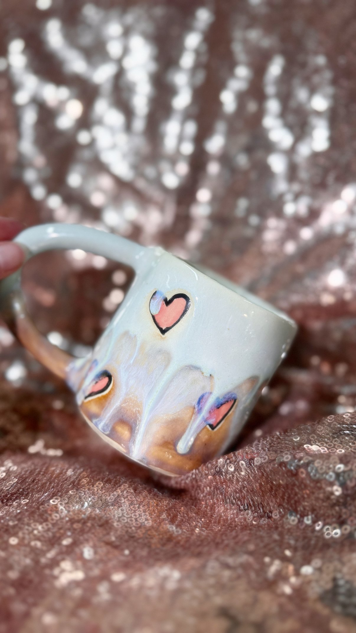 Pink Hearts Mug