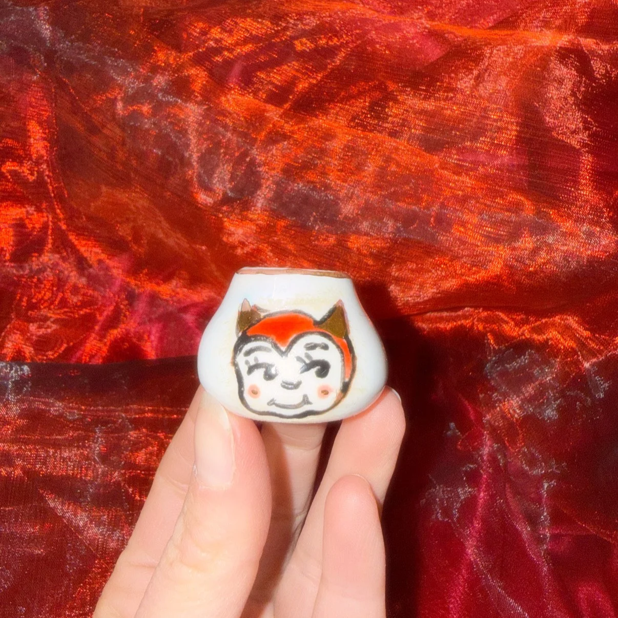 Devil Cupid Porcelain Teeny Vase