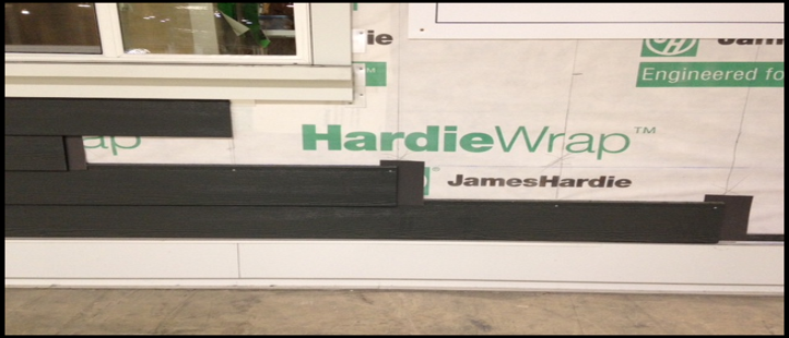 Metal joint flashing on a james hardie siding install