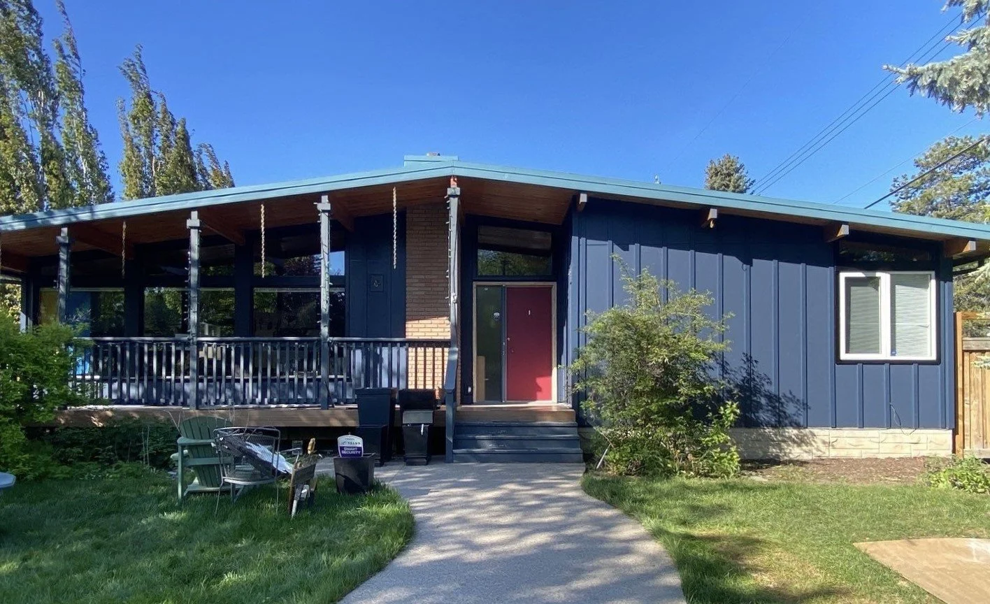 Deep Ocean Hardie Board and Batten on Edmonton home