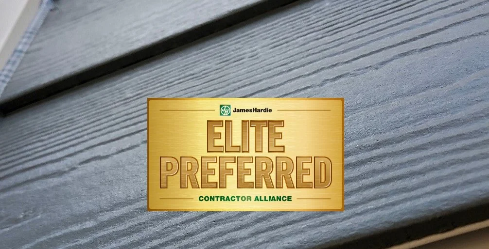 Badge Showing Blue Jay Exterior Renovations is Edmonton's Elite Preferred James Hardie Siding Contractor
