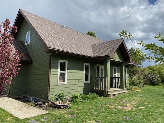 Classic A Frame Home with Hardie Board Mountain Sage Edmonton