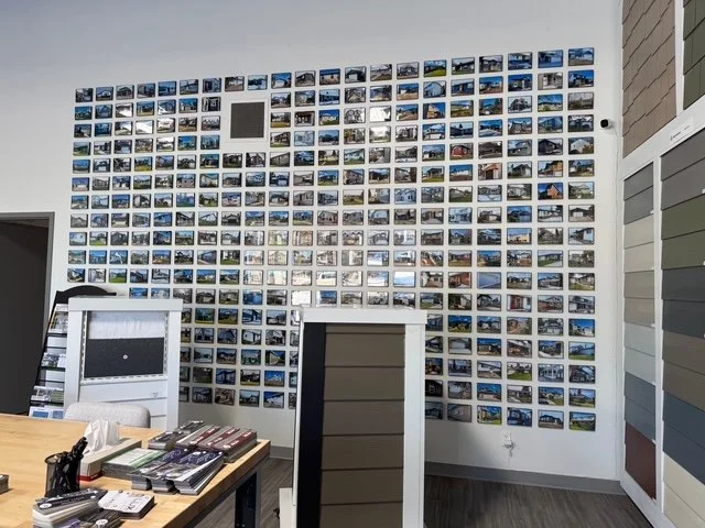 Gallery wall featuring 100s of completed siding renovations in Edmonton, Alberta.
