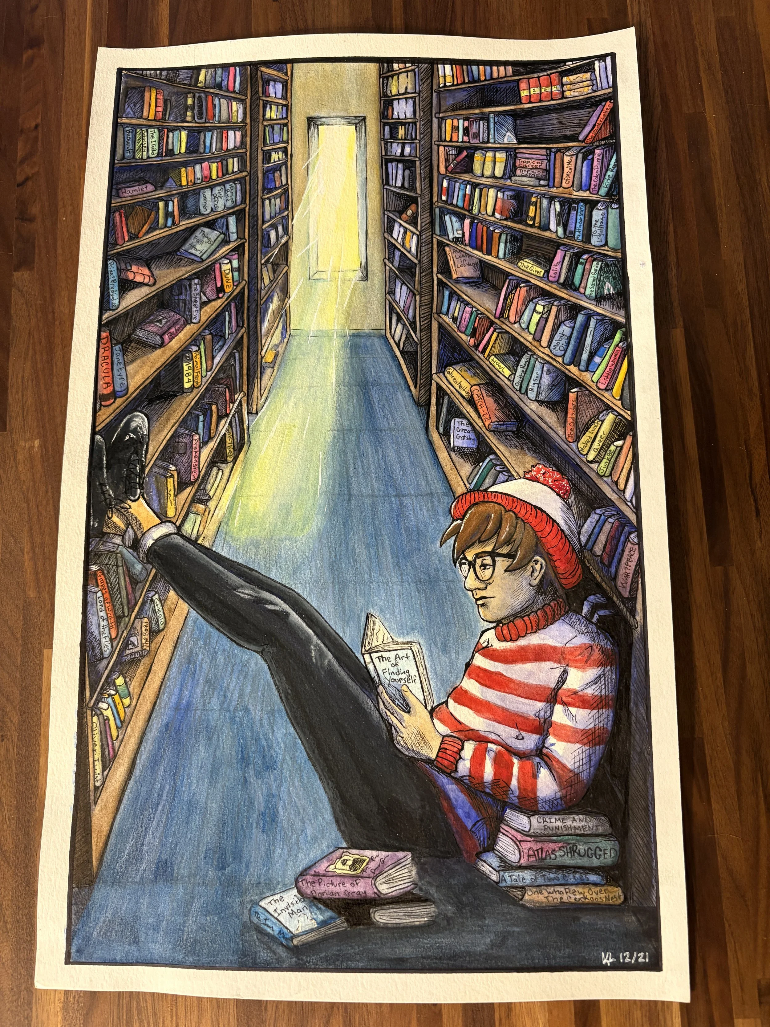 The Art Of Finding Yourself Original Watercolor Painting