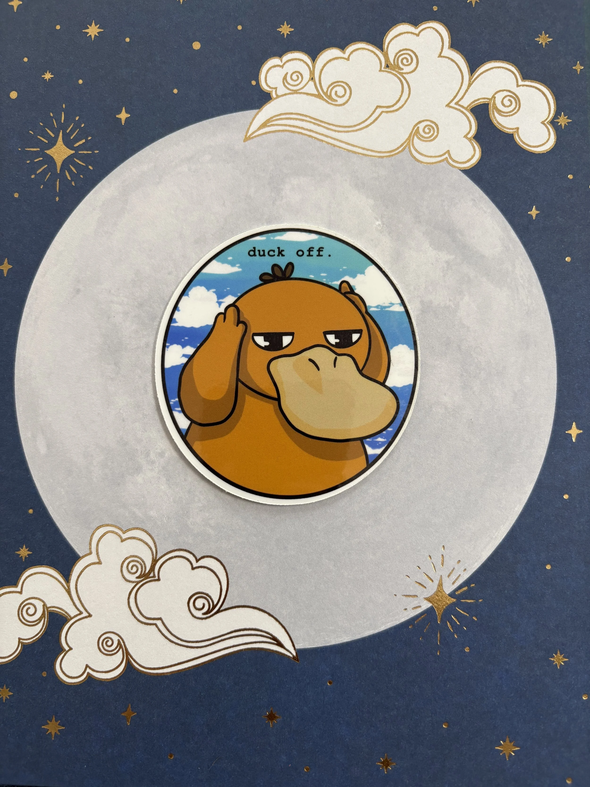 "Duck off" Annoyed Duck Sticker