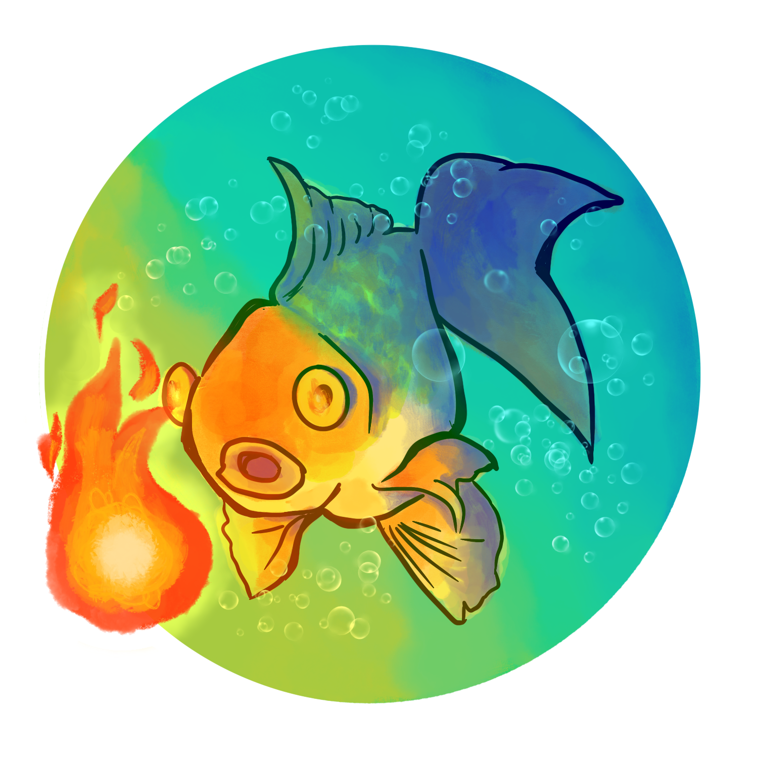 A Pyromaniac is Born (Sticker Design)