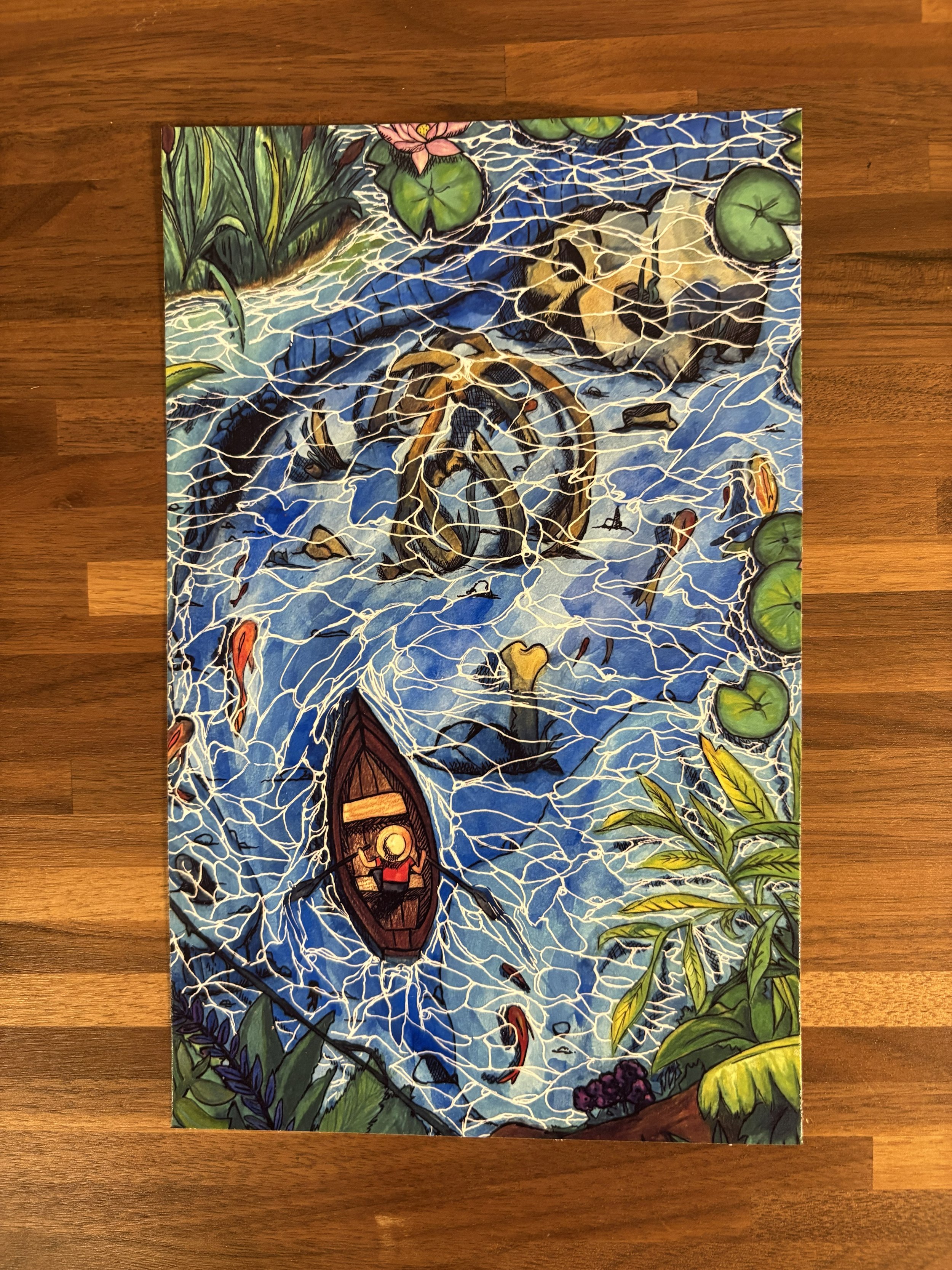 "Watery Grave" Original Art Mini Print