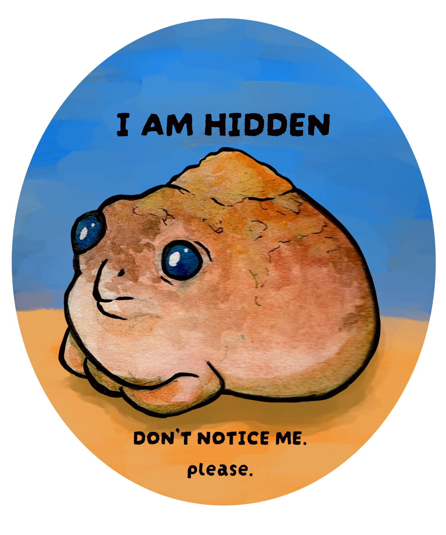 I am Hidden (Sticker Design)