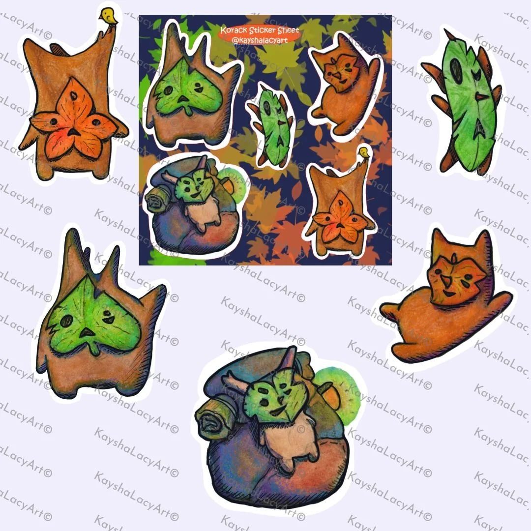 Holographic LoZ Fan Art: Korak Mini Sticker Sheet