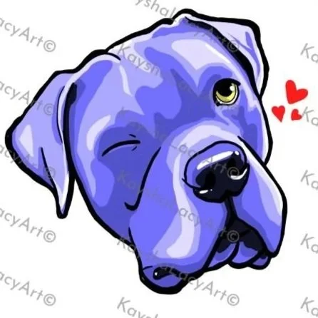 2.5in Holographic Vinyl Cane Corso Love Sticker