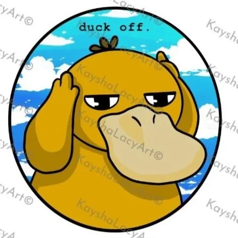 "Duck off" Annoyed Duck Sticker