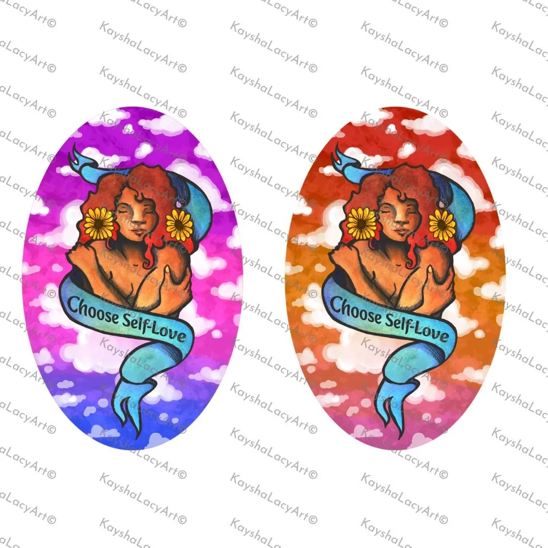 Choose Self-Love Holographic Pride Vinyl Stickers
