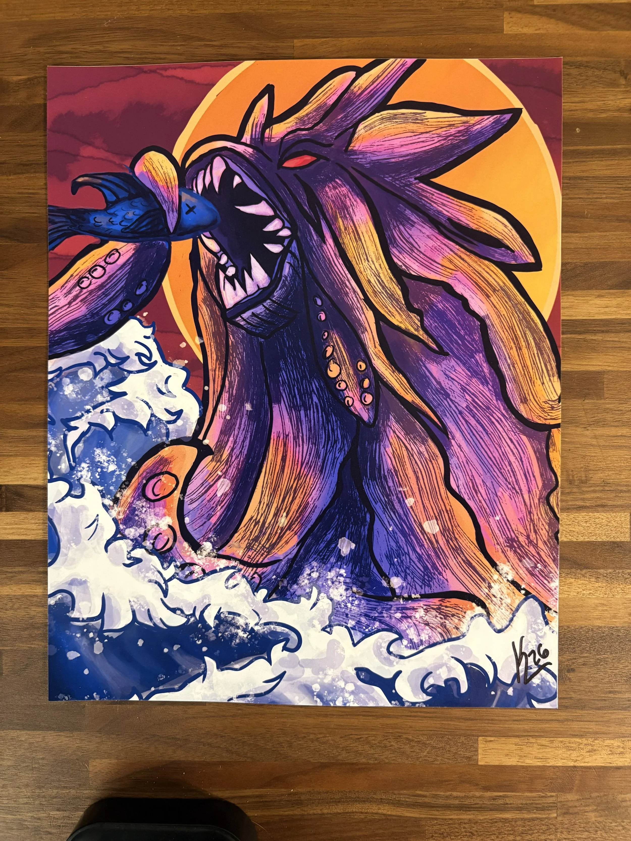 "Sea Monster" Original Art Prints