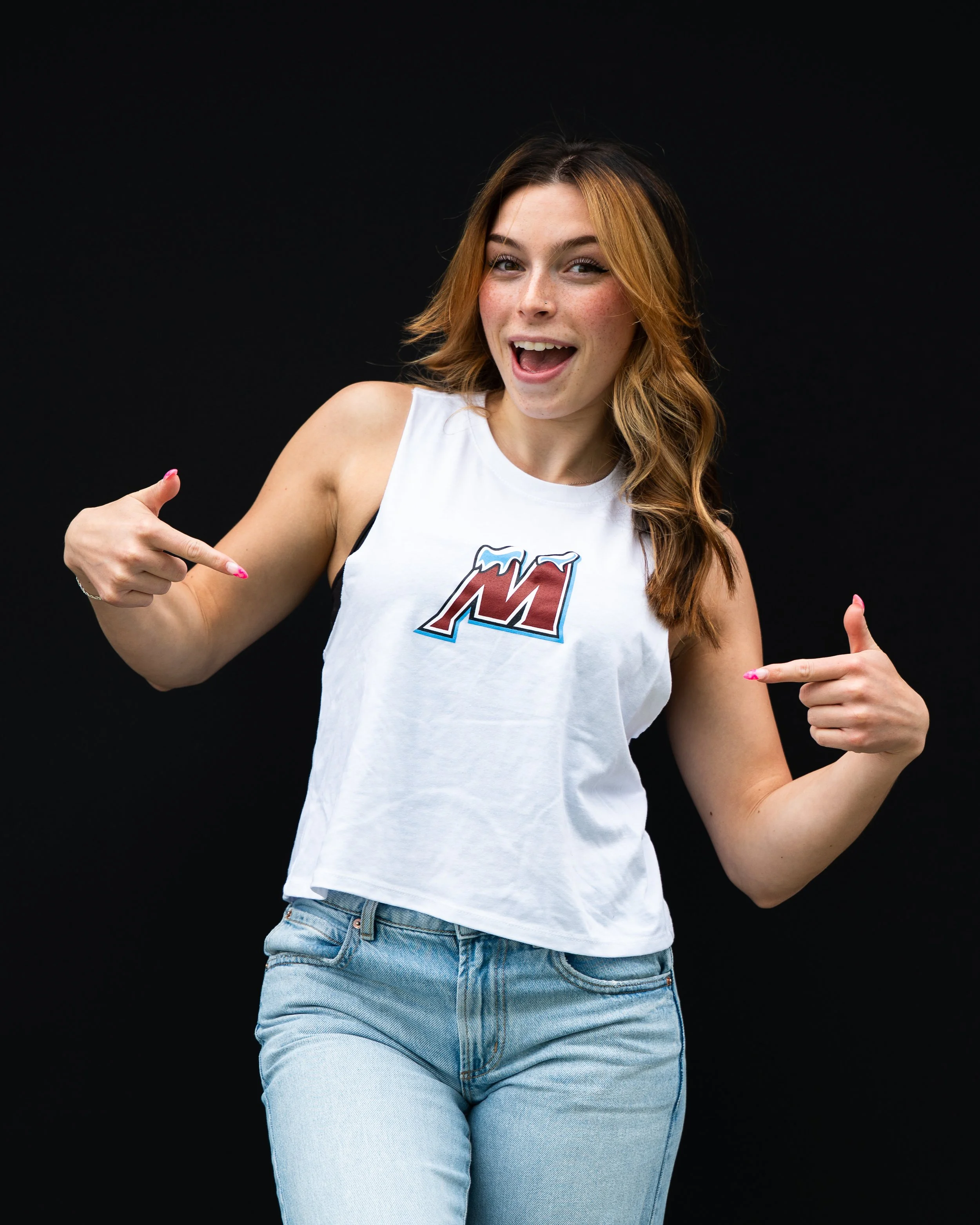 White Cropped Tank Top