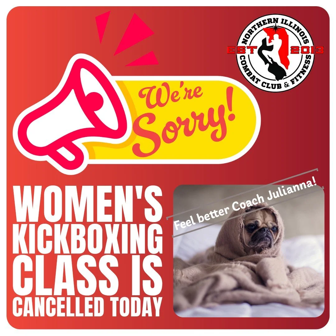 ⚠️ Class Update &ndash; Women&rsquo;s Kickboxing (WED 10/22)

Hey ladies! Unfortunately, tonight&rsquo;s Women&rsquo;s Kickboxing class is canceled &mdash; Coach Julianna is feeling under the weather and will be back strong next week 💪

If you&rsquo