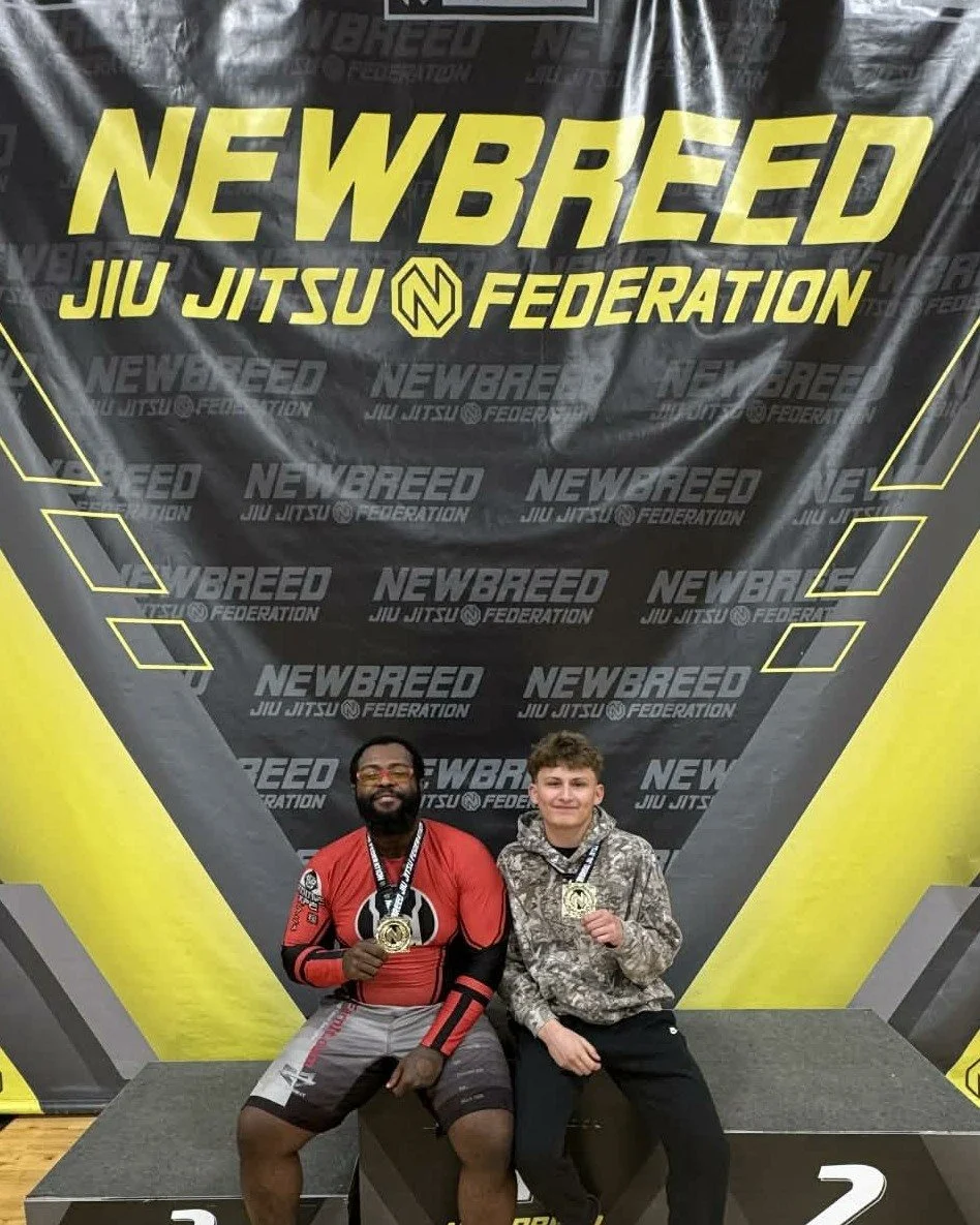 Medals on the mat. Proof in the work. 🥇🥋
Huge congrats to Brandon McGee and Dennis Hooper for bringing home wins at the Newbreed Jiu-Jitsu event.

Striking gets the spotlight &mdash;
but the ground game at NICC is also elite.
Technical. Relentless.