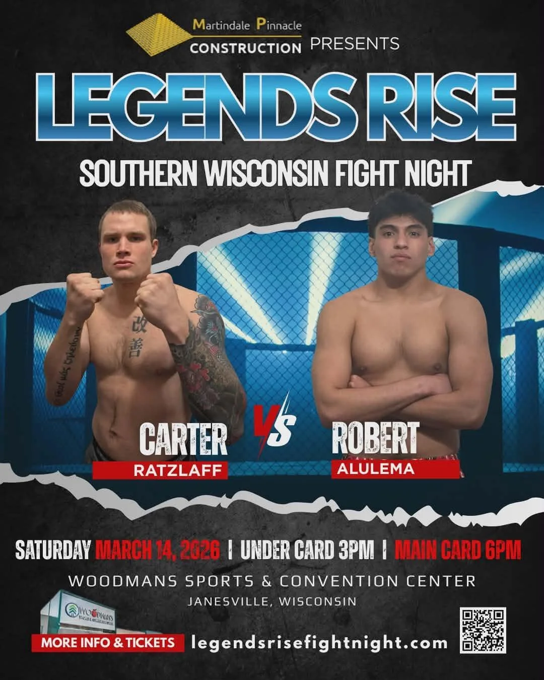 He&rsquo;s back at it again. Hunting another finish. 💥
Legends Rise: Southern Wisconsin Fight Night &mdash; March 14 in Janesville. @robert_alulema