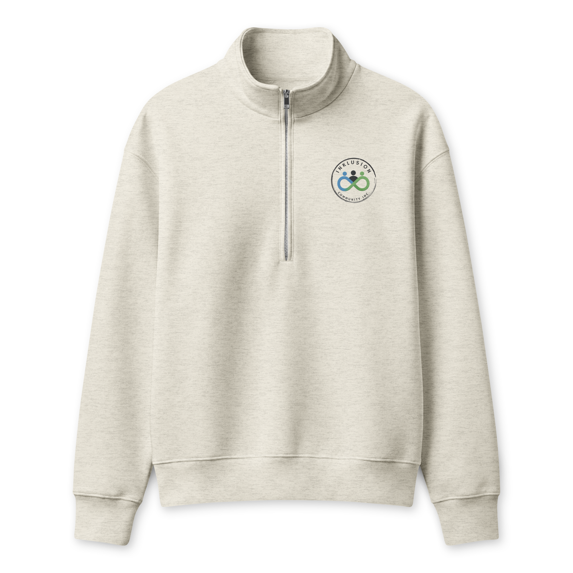 Inklusion Community Unisex Half-Zip Pullover with Embroidered Logo